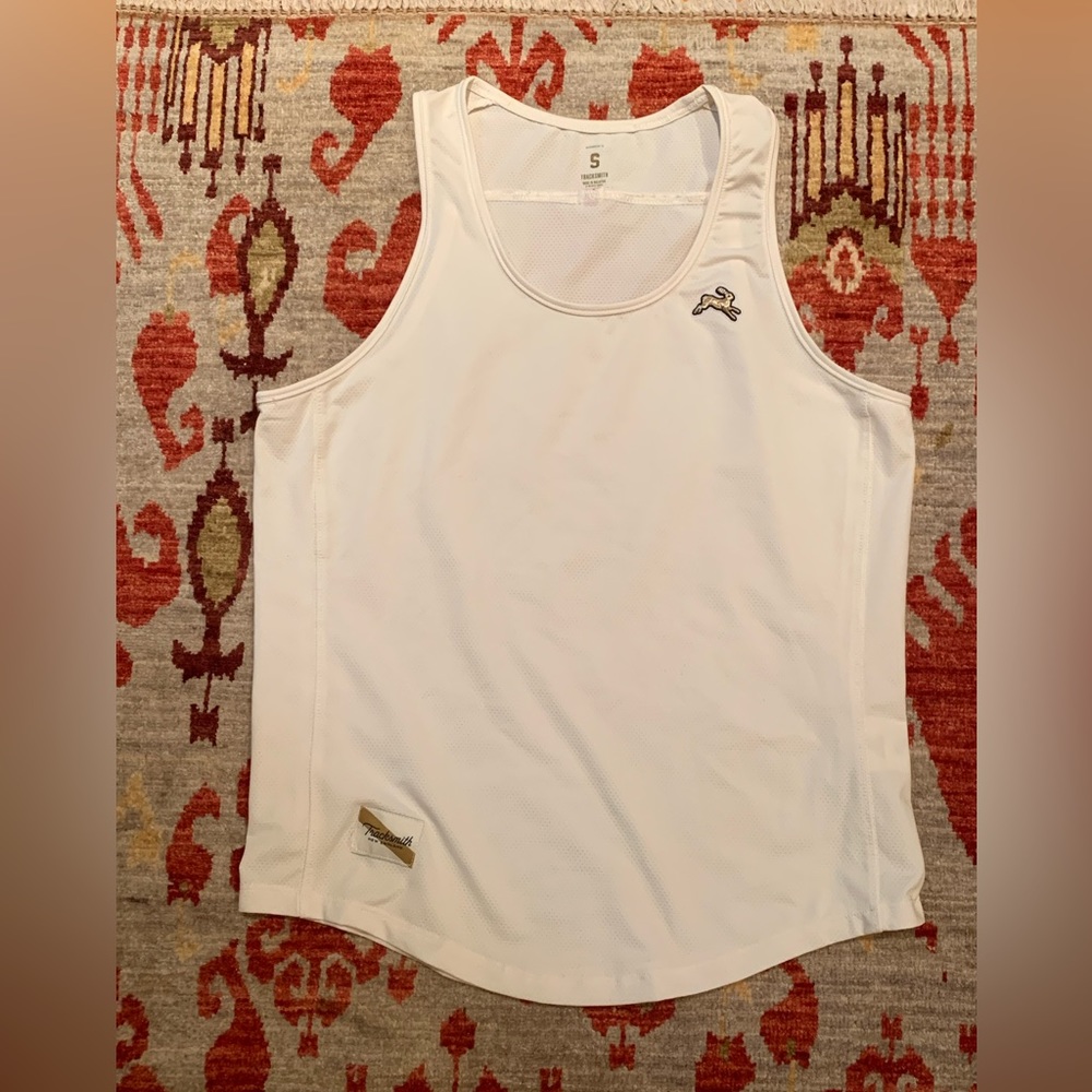 Tracksmith session tank NWOT ivory size small